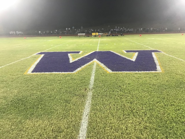 maintenance Department painted Football Field for the Parker Game